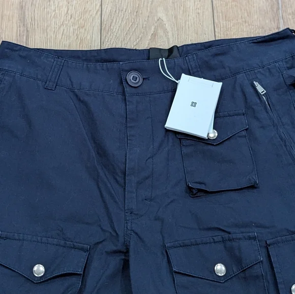 $2200 Mens Givenchy Cotton Utilitarian Pockets Carpenter Pants Navy 52 US 36 - Picture 2 of 13